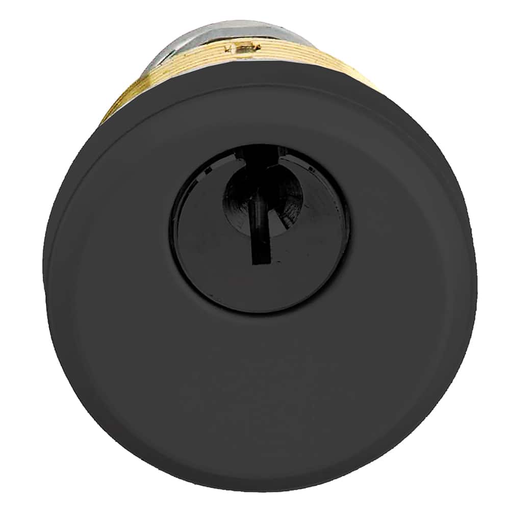 Adams Rite - Cylinders; Type: Mortise ; Keying: C Keyway ; Number of Pins: 5 ; Material: Brass ; Finish/Coating: Black - Exact Tooling