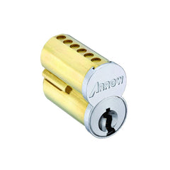 Arrow Lock - Cylinders; Type: Interchangeable Core ; Keying: DB Keyway ; Number of Pins: 6 ; Material: Brass ; Finish/Coating: Satin Chrome - Exact Tooling