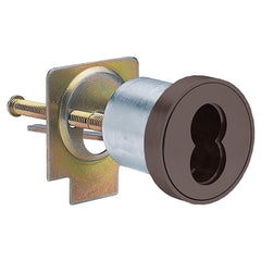 Schlage - Cylinders; Type: Mortise ; Keying: Less Core ; Number of Pins: 7 ; Material: Brass ; Finish/Coating: Oil Rubbed Bronze - Exact Tooling
