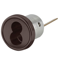 Schlage - Cylinders; Type: Rim ; Keying: Less Core ; Number of Pins: 6 ; Material: Brass ; Finish/Coating: Satin Chrome - Exact Tooling