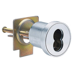 Schlage - Cylinders; Type: Rim ; Keying: Less Core ; Number of Pins: 7 ; Material: Brass ; Finish/Coating: Satin Chrome - Exact Tooling