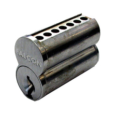 Falcon - Cylinders; Type: Interchangeable Core ; Keying: A Keyway ; Number of Pins: 7 ; Material: Brass ; Finish/Coating: Satin Chrome - Exact Tooling