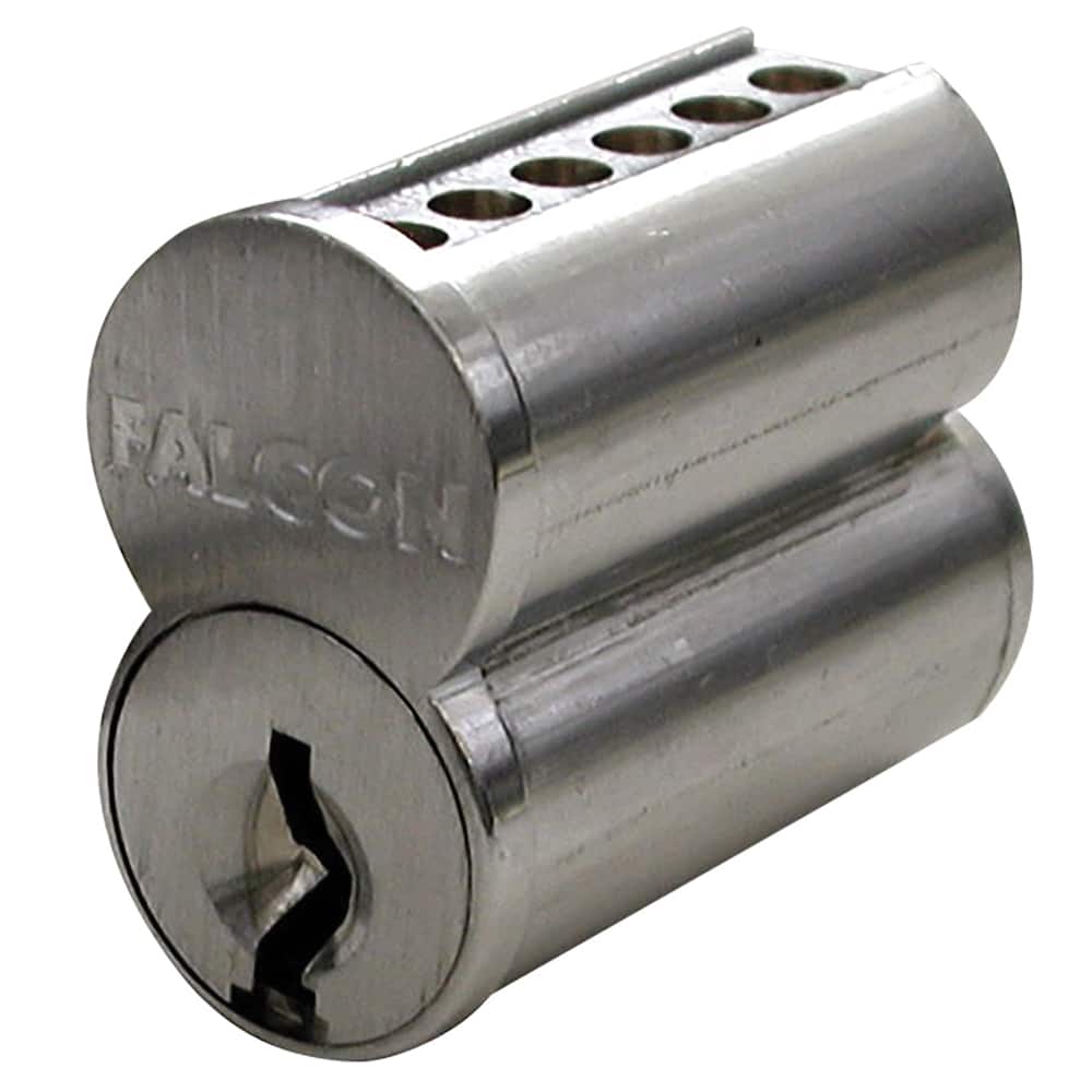 Falcon - Cylinders; Type: Interchangeable Core ; Keying: H Keyway ; Number of Pins: 6 ; Material: Brass ; Finish/Coating: Satin Chrome - Exact Tooling