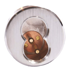 Arrow Lock - Cylinders; Type: Rim ; Keying: Less Core ; Number of Pins: 7 ; Material: Brass ; Finish/Coating: Bright Chrome - Exact Tooling
