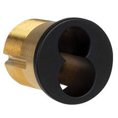Schlage - Cylinders; Type: Mortise ; Keying: Less Core ; Number of Pins: 6 ; Material: Brass ; Finish/Coating: Black - Exact Tooling