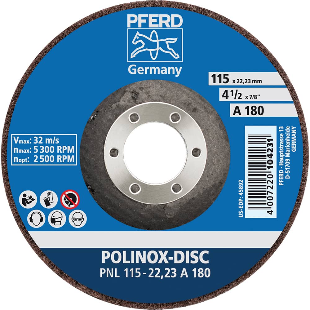 PFERD - 4-1/2 x 3/4" Aluminum Oxide Deburring Disc - Exact Tooling
