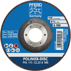 PFERD - 4-1/2 x 3/4" Aluminum Oxide Deburring Disc - Exact Tooling