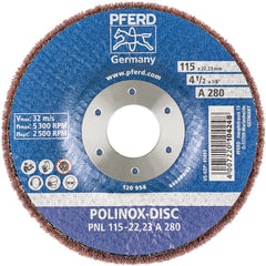 PFERD - 4-1/2 x 3/4" Aluminum Oxide Deburring Disc - Exact Tooling
