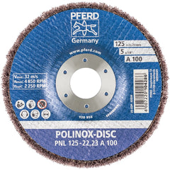 PFERD - 5 x 3/4" Aluminum Oxide Deburring Disc - Exact Tooling