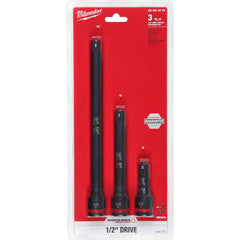 Milwaukee Tool - Socket Extension Sets; Tool Type: Extension Set ; Drive Size (Inch): 1/2 ; Number of Pieces: 4.000 - Exact Tooling