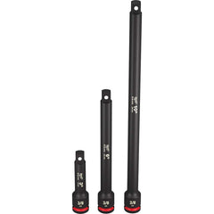Milwaukee Tool - Socket Extension Sets; Tool Type: Extension Set ; Drive Size (Inch): 3/8 ; Number of Pieces: 3.000 - Exact Tooling