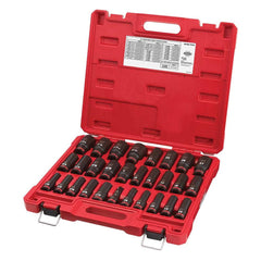 Milwaukee Tool - 29 Pc 1/2" Drive Deep Socket Set - Exact Tooling