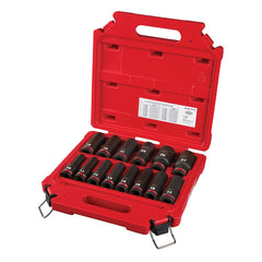 Milwaukee Tool - 14 Pc 1/2" Drive Deep Socket Set - Exact Tooling