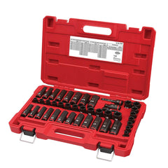 Milwaukee Tool - 43 Pc 3/8" Drive Deep Socket Set - Exact Tooling