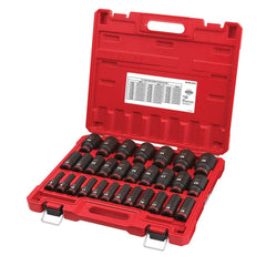 Milwaukee Tool - 29 Pc 1/2" Drive Deep Socket Set - Exact Tooling