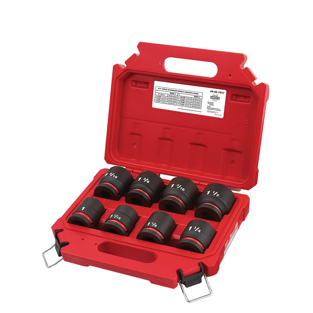 Milwaukee Tool - 8 Pc 3/4" Drive Socket Set - Exact Tooling