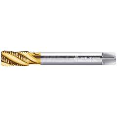 Spiral Flute Tap: 3/4-10, UNC, 4 Flute, Semi-Bottoming, 2B Class of Fit, High Speed Steel-E, TiN Finish Right Hand Flute, Right Hand Thread, Series TC115