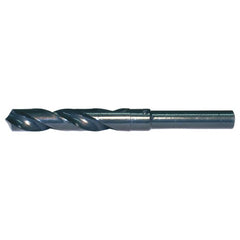 15.00mm RHS / RHC HSS 118 Degree Radial Point Silver & Deming Reduced Shank Drill - Steam Oxide - Exact Tooling