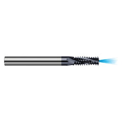‎0.3500″ Cutter Diameter × 0.8750″ (7/8″) Length of Cut Carbide Multi-Form 1/2″-13 Thread Milling Cutter Coolant Through, 4 Flutes, AlTiN Coated - Exact Tooling