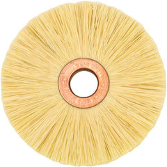3″ Small Diameter Tampico Wheel Brush, 1/2″ Arbor Hole - Exact Tooling