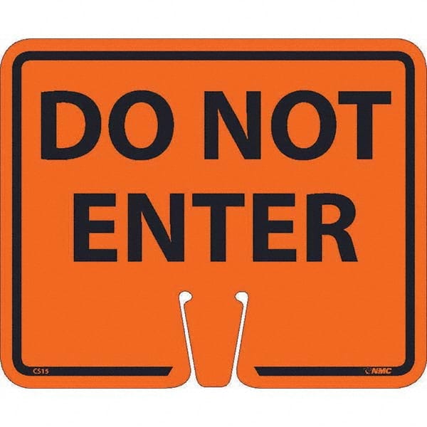 NMC - "Do Not Enter", 12-5/8" Wide x 10-3/8" High, Rigid Plastic Safety Sign - Exact Tooling