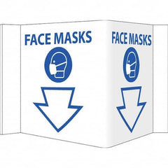 NMC - "Face Masks", 12" Wide x 6" High, Vinyl Safety Sign - Exact Tooling