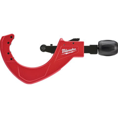 Milwaukee Tool - Pipe & Tube Cutters; Type: Quick Adjust Tube Cutter ; Maximum Pipe Capacity (Inch): 3-1/2 ; Minimum Pipe Capacity: 1/8 (Inch); Cuts Material Type: Copper ; Overall Length (Inch): 13.2 ; Battery Included: No - Exact Tooling