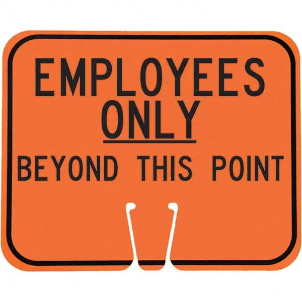PRO-SAFE - "Notice - Employees Only Beyond This Point", 12-1/2" Wide x 10-1/2" High, ABS Safety Sign - Exact Tooling