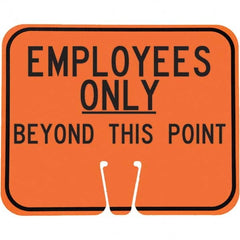 PRO-SAFE - "Notice - Employees Only Beyond This Point", 12-1/2" Wide x 10-1/2" High, ABS Safety Sign - Exact Tooling