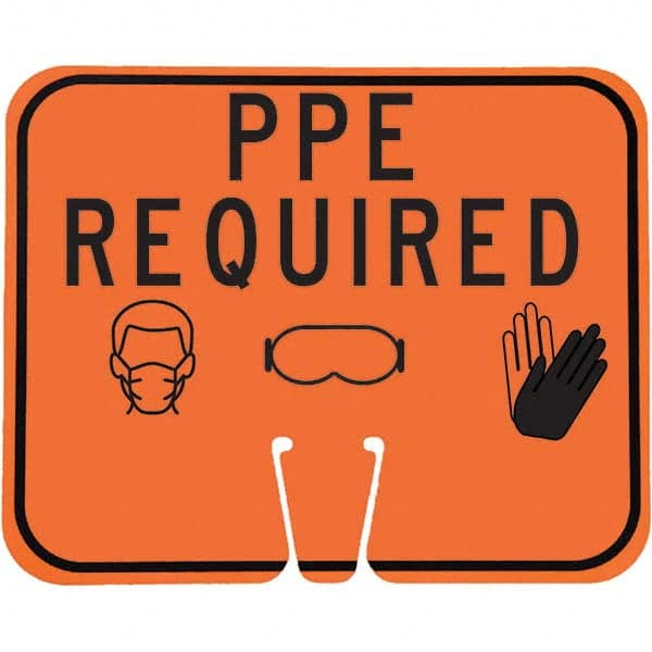 PRO-SAFE - "Notice - PPE Required", 12-1/2" Wide x 10-1/2" High, ABS Safety Sign - Exact Tooling