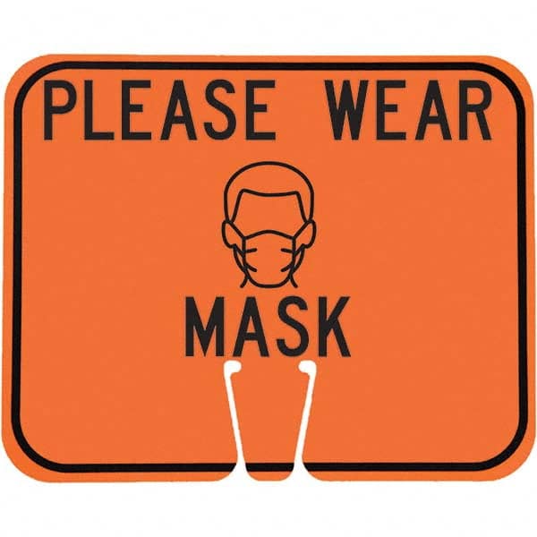 PRO-SAFE - "Notice - Please Wear A Mask", 12-1/2" Wide x 10-1/2" High, ABS Safety Sign - Exact Tooling