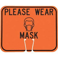 PRO-SAFE - "Notice - Please Wear A Mask", 12-1/2" Wide x 10-1/2" High, ABS Safety Sign - Exact Tooling