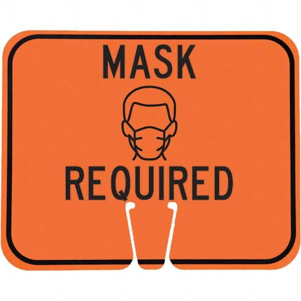 PRO-SAFE - "Notice - Mask Required", 12-1/2" Wide x 10-1/2" High, ABS Safety Sign - Exact Tooling