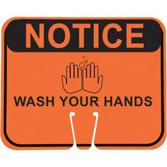 PRO-SAFE - "Notice Wash Your Hands", 12-1/2" Wide x 10-1/2" High, ABS Safety Sign - Exact Tooling