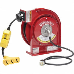 Reelcraft - Cord & Cable Reels End Type: Triple-Tap Outlet Cable Length (Feet): 45 - Exact Tooling
