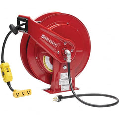 Reelcraft - Cord & Cable Reels End Type: Triple-Tap Outlet Cable Length (Feet): 100 - Exact Tooling