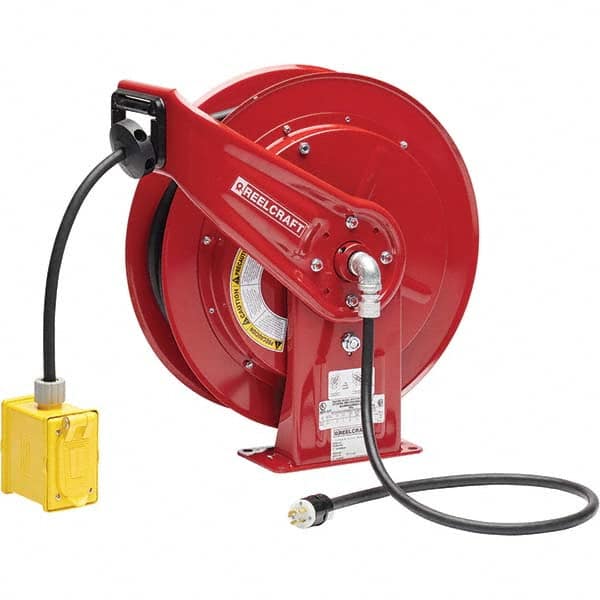 Reelcraft - Cord & Cable Reels End Type: Duplex Outlet Box with GFCI Cable Length (Feet): 75 - Exact Tooling