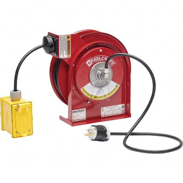 Reelcraft - Cord & Cable Reels End Type: Duplex GFCI Outlet Box Cable Length (Feet): 45 - Exact Tooling