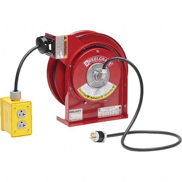 Reelcraft - Cord & Cable Reels End Type: Quad Outlet Cable Length (Feet): 45 - Exact Tooling