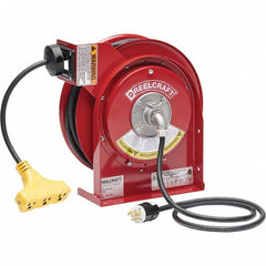 Reelcraft - Cord & Cable Reels End Type: Triple-Tap Outlet Cable Length (Feet): 45 - Exact Tooling