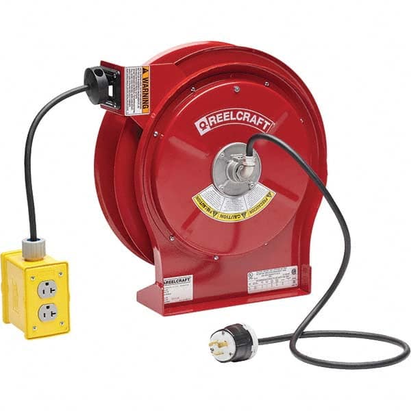 Reelcraft - Cord & Cable Reels End Type: Quad Outlet Cable Length (Feet): 50 - Exact Tooling
