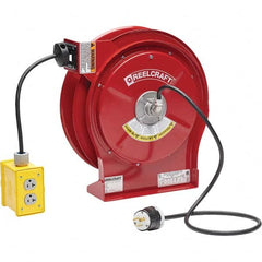 Reelcraft - Cord & Cable Reels End Type: Quad Outlet Cable Length (Feet): 50 - Exact Tooling