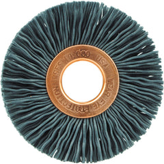 2″ Diameter-1/2″ Arbor Hole - Abrasive Nylon-Copper Center Straight Nylox Wheel - Exact Tooling