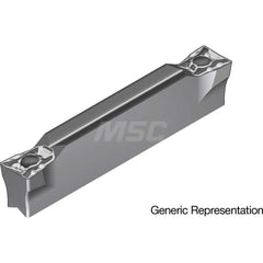 Grooving Insert: GCM8004ML AC8025P, Solid Carbide Absotech Finish, Neutral, 8 mm Cutting Width, 25 mm Max Depth, Series GND