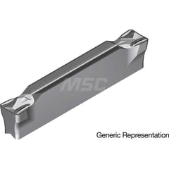 Grooving Insert: GCM7004MG AC8025P, Solid Carbide Absotech Finish, Neutral, 7 mm Cutting Width, 25 mm Max Depth, Series GND