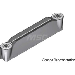 Grooving Insert: GCM8040RG AC8025P, Solid Carbide Absotech Finish, Neutral, 8 mm Cutting Width, 25 mm Max Depth, Series GND