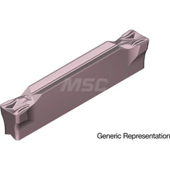 Grooving Insert: GCM7008MG AC520U, Solid Carbide Super ZX Finish, Neutral, 7 mm Cutting Width, 25 mm Max Depth, Series GND