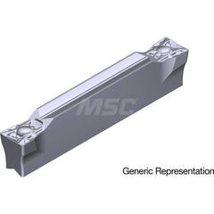Grooving Insert: GCM8004ML AC5015S, Solid Carbide Absotech Finish, Neutral, 8 mm Cutting Width, 25 mm Max Depth, Series GND