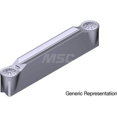 Grooving Insert: GCM8040RG AC5025S, Solid Carbide Absotech Finish, Neutral, 8 mm Cutting Width, 25 mm Max Depth, Series GND