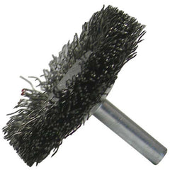 1-1/2″ Stem-Mounted Concave Crimped Wire Wheel, .0118″ Steel Fill, 1/4″ Stem - Exact Tooling